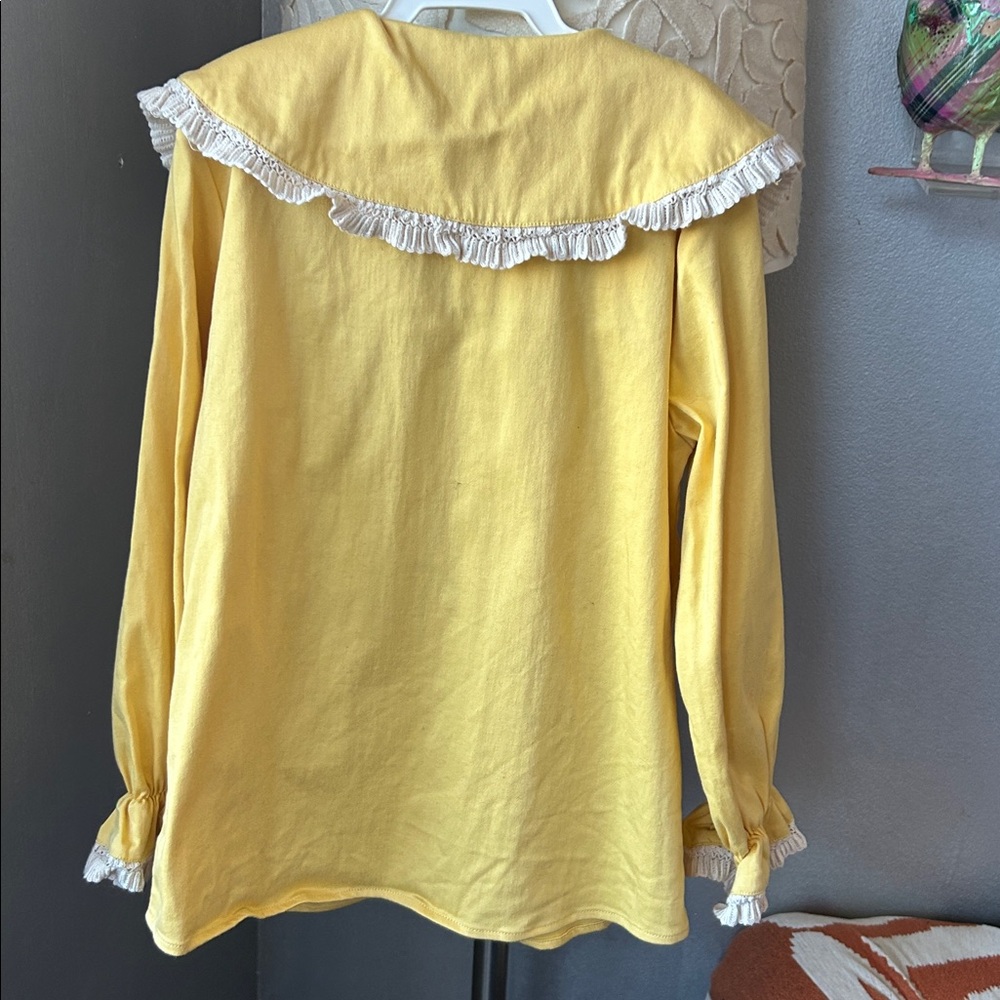 Wolf &Rita yellow Ruffled Collar Blouse - Picture 5 of 7